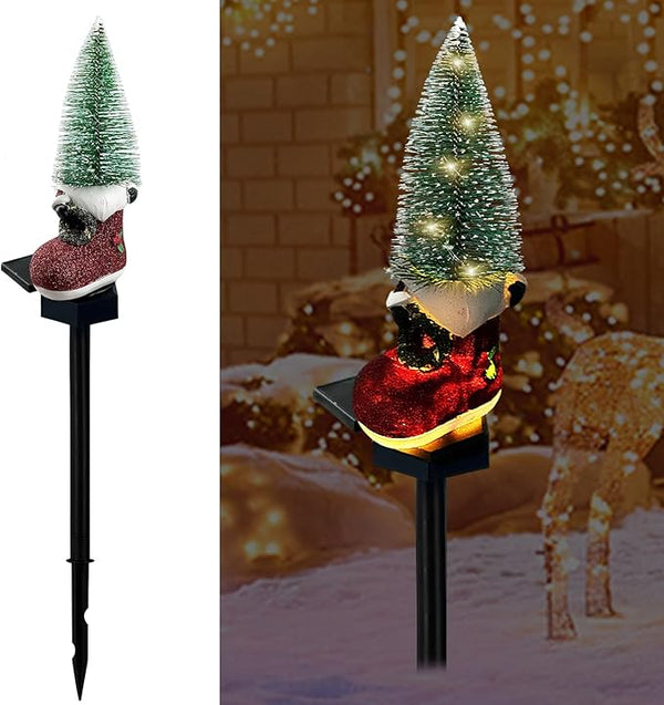 Solar Christmas Stocking Tree Lights Decorations Outdoor Waterproof, 6 LED Christmas Solar Pathway Lights Outdoor | Lumora