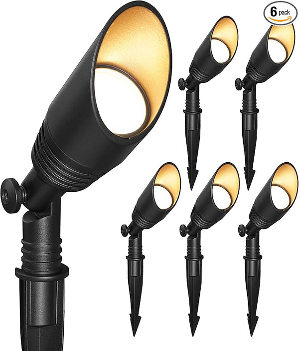 GKOLED 6 Pack LED Low Voltage Spotlights, 12V Landscape Lighting, Outdoor Mini Size Spot Light, Waterproof | Lumora