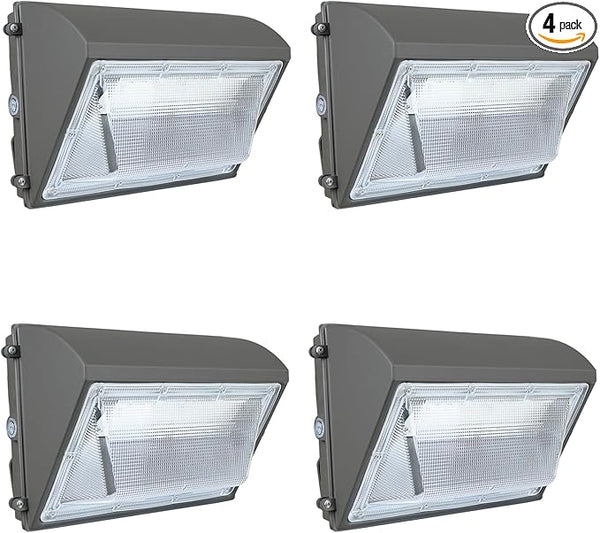 WYZM 4Pack 150W LED Wall Pack Lights with Dusk-to-Dawn Sensor, 21000LM Bright Wall Mount Outdoor Light Fixture | Lumora