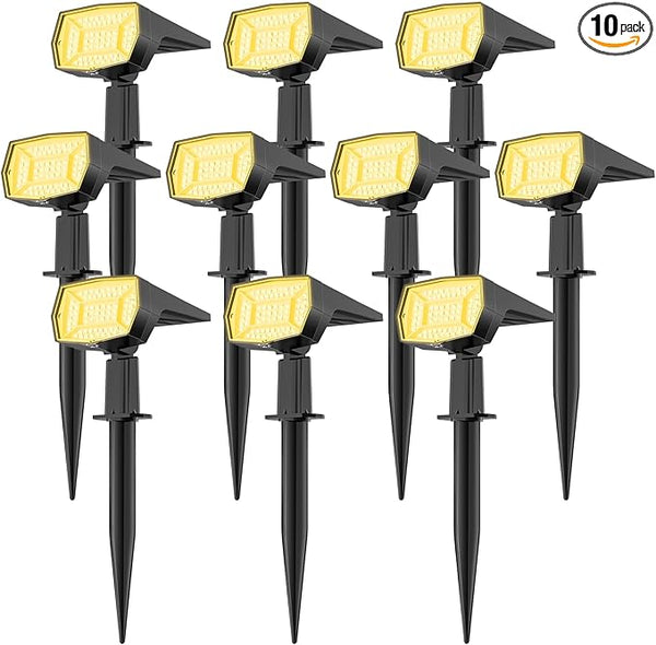Fabrito 72 LEDs Solar Spot Lights Outdoor Waterproof, 3 Modes Landscape Spotlights, Dusk to Dawn Solar Powered | Lumora