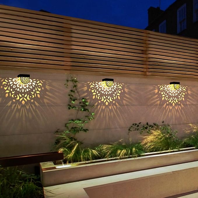 Solar Fence Lights Wall lihgts Outdoor Decorations 6 Pack Solar Step Lights Outdoor Waterproof LED Solar Powered | Lumora