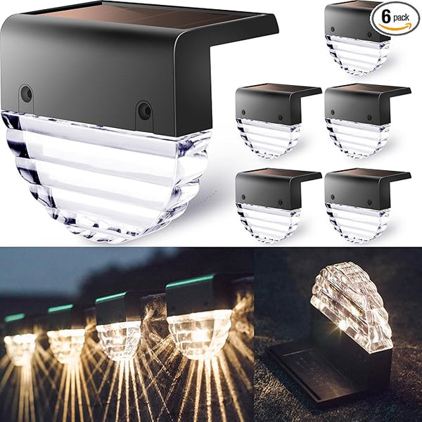 TIJNN Solar Deck Lights Outdoor, Fence Light Waterproof Led Lights for Outdoor Stairs, Step, Yard,Patio Decor | Lumora