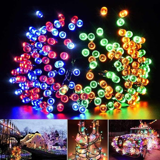 MAYSAK Solar String Lights Outdoor Waterproof 100LED 39.4ft Christmas Fairy Lights with 8 Modes Decoration Starry Light for Patio, Lawn, Landscape, Garden, Home, Wedding, Party, Xmas Tree