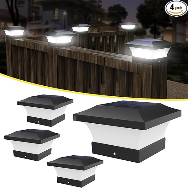 T-SUN Solar Post Lights, Outdoor Waterproof LED Lights for 4x4 Wooden Posts, Deck, Fence, Garden, Mailbox – | Lumora