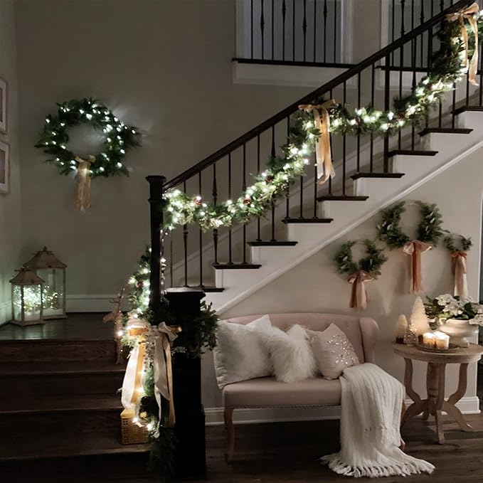 164Ft 500 LED White Christmas Lights, Waterproof 8 Twinkle with Memory Functions Christmas Tree Lights for Indoor | Lumora