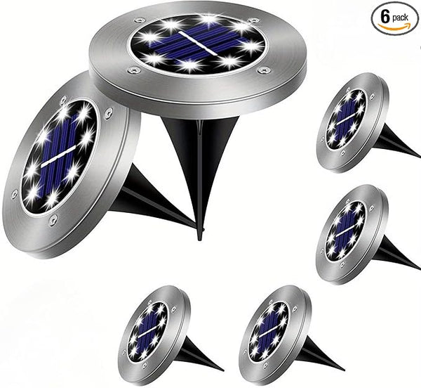 6/16/18 Pack Solar Lights Outdoor, IP44 Waterproof Solar Ground Lights with 8 Modes, Solar Powered Landscape | Lumora