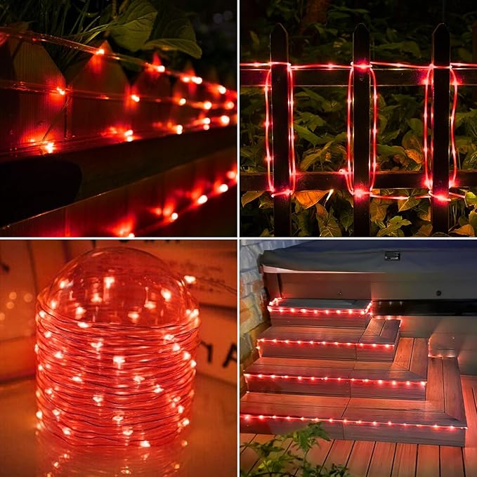 Solar Rope Lights, 2 Packs Total 132ft 400LED Solar String Lights, 8 Modes Waterproof Solar Powered Outdoor Light | Lumora