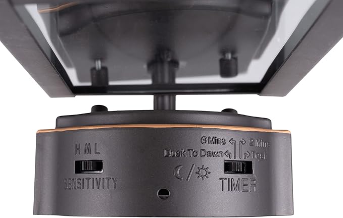 GRUENLICH Dusk to Dawn Outdoor Wall Lantern, PIR Motion Sensor Wall Sconce, E26 Base Max 60W, Metal Housing Plus Glass, Bulb Not Included, 2-Pack