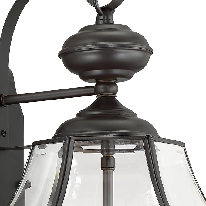 Quoizel Newbury Outdoor Wall Lantern, 20 Inch 2-Light Medici Bronze Wall Sconce, French Country Exterior Wall | Lumora