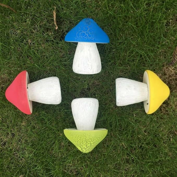 AOLI Solar Mushroom LED Light Waterproof Outdoor Garden Yard Landscape Lamp Decor (Yellow)
