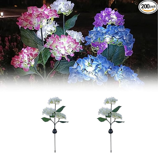 Solar Outdoor Lights, Hydrangea Garden Lights, Waterproof Garden Lawn Lamps, Inserted Flower LED Light for Yard | Lumora