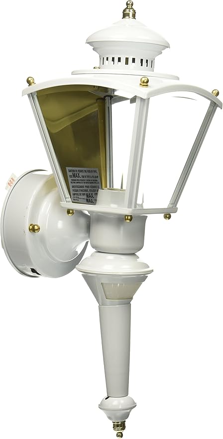 Globe Electric Honeywell HZ-4150-WH Heath Zenith Charleston Motion Security Light, White - Outdoor Wall Light | Lumora