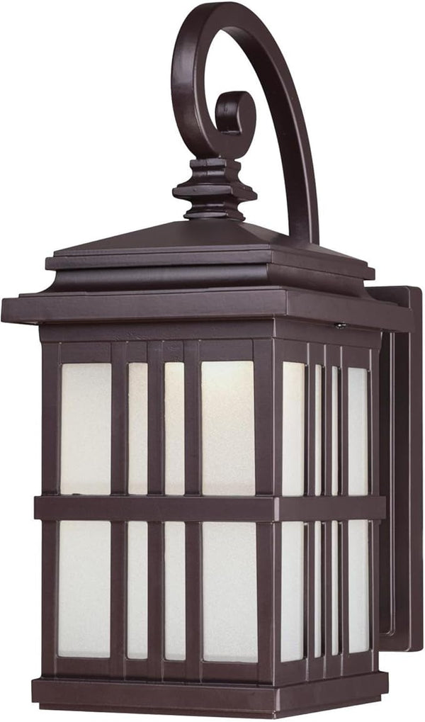 Westinghouse 6400200 Traditional One-Light LED Outdoor Wall Light Sconce Oil Rubbed Bronze Finish, Frosted Glass | Lumora