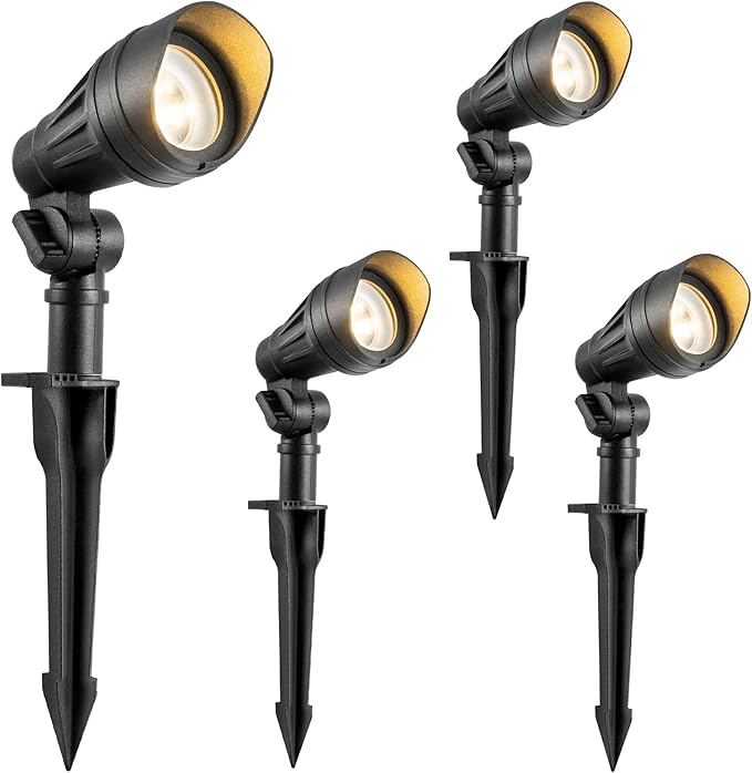 EDISHINE Low Voltage LED Landscape Lights with 35° Beam Angle, 3.2W 240LM 3000K Outdoor Landscape Lighting, CRI 80 | Lumora