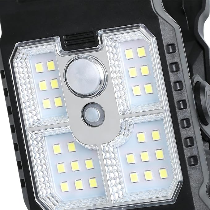 Solar Fence Lamp - Compact LED Outdoor Light with Motion Detection for Pathways | Weatherproof Fixture with Adjustable Modes & Energy Saving Design for Terrace Driveway Courtyard Garage Cabin