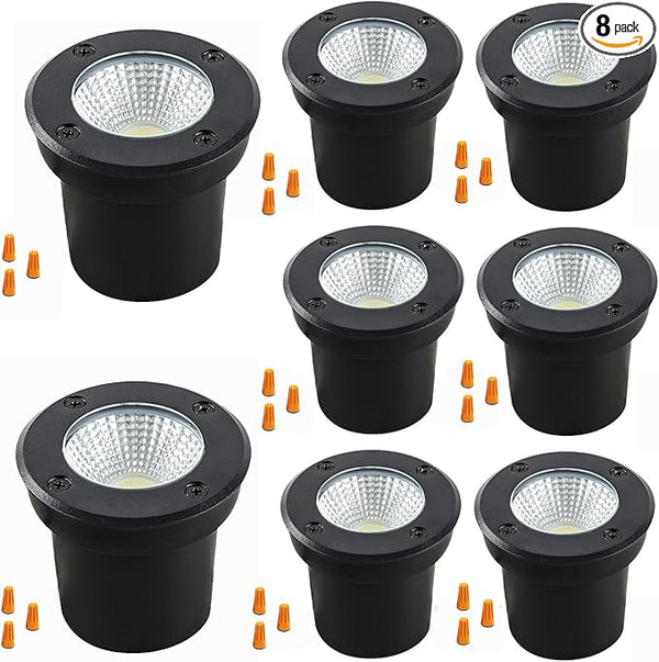 Outdoor Landscape Lights,5W 500lm,High Voltage 110V 120V Ground Lights,IP65 Waterproof LED Well Light,3CCT | Lumora