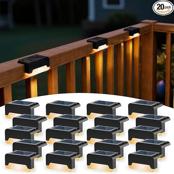 SOLPEX Solar Deck Lights, Solar Step Lights for Outside Waterproof Led Stair Light for Outdoor Fence, Balcony | Lumora