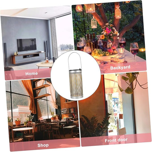 TOYANDONA Solar Lantern Outdoor Decorative Light for Garden LED Solar-Powered Hanging Landscape Projection Lamp Hollow Design for Patio and Yard