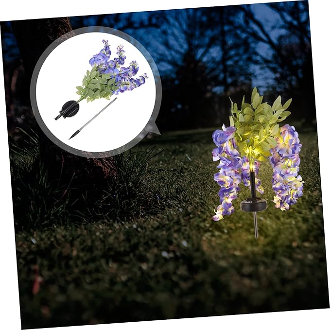 Milisten Solar Pathway Lights Led Flower-Shaped Lights for Garden Decoration Easy to Install Outdoor Lighting for Courtyards and Patios