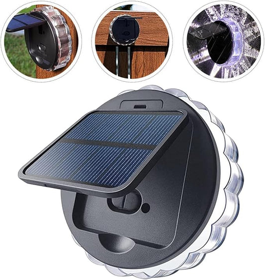 GALPADA 2pcs Solar Wall Lights Outdoor Solar Powered Garden Fence Lamps with Light Sensor for Yard and Patio