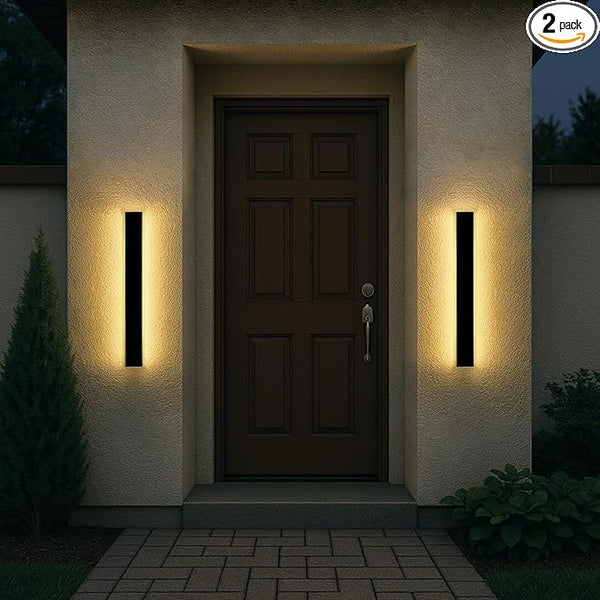 2 Pack Modern Wall Sconce, 31.5 Inch Outdoor Wall Lights, Waterproof Ip65 Long Linear Exterior Lights, 3000k Light | Lumora