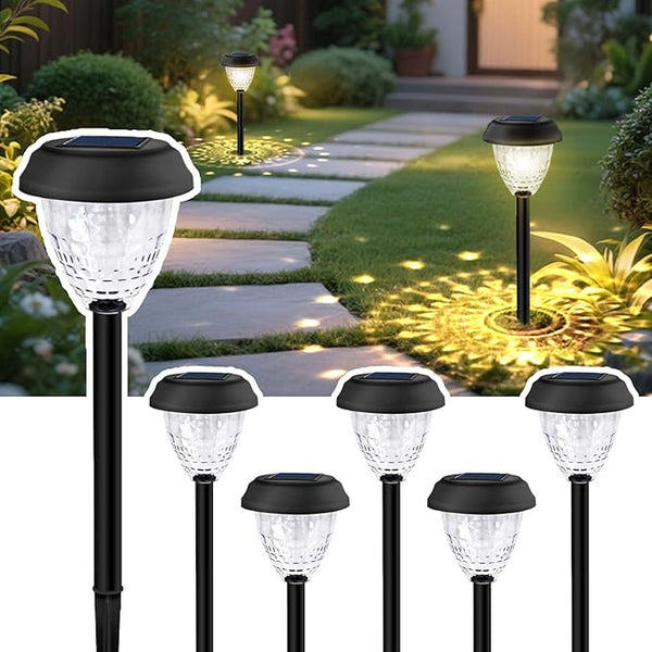Super Bright Solar Light, Waterproof 6 Pack, Up to 12 Hours of Solar Outdoor Access Garden Light, Automatic on/Off | Lumora
