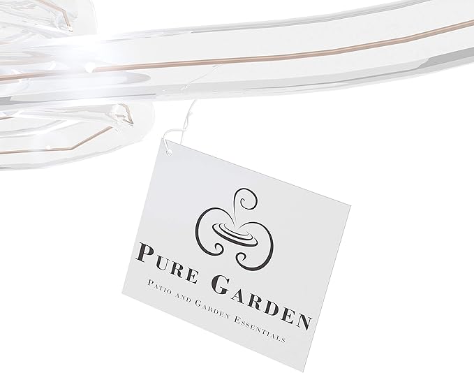 Outdoor Solar Rope Light- Solar Powered Cable String 100 LED Lights with 8 Modes for Patio, Backyard, Garden, Events by Pure Garden (Cool White)