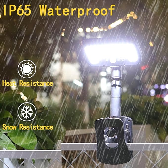 Outdoor Solar Clamp Lights 2 Pack with 3 Modes Rechargeable Design for Camping Garden Pathway Outdoor Solar Lights