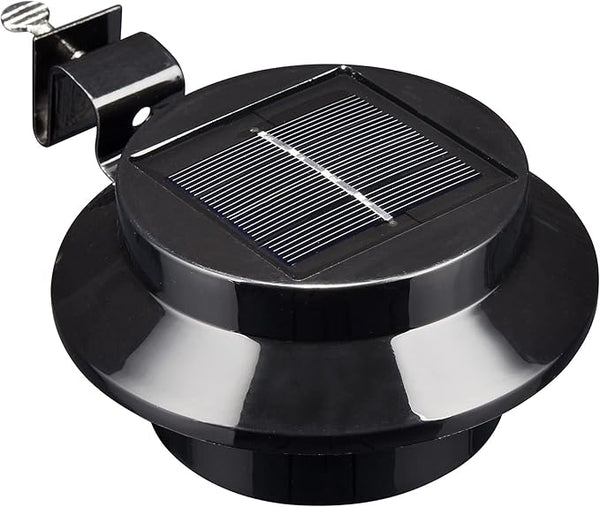 Yescom Outdoor Solar Gutter Light 3 LED Deck Fence Lights Waterproof with Bracket Wall Garden Stair Step Yard Black | Lumora