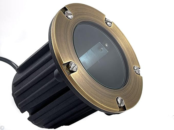 LED Low Voltage Landscape Lighting Well Lights 173 - Solid Brass In Ground Lights - Outdoor Security Flood Light | Lumora