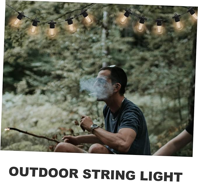 Didiseaon 15m Led String Lights for Outdoor Decor Canopy Lights Shatterproof Bulbs for Parties Christmas and Backyard Gatherings