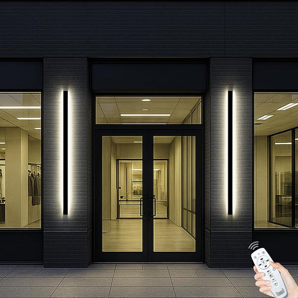 Long Outdoor Wall Lights, 79 in Outdoor Wall Sconce with Remote Control 3CCT Dimmable, Waterproof Exterior Linear | Lumora