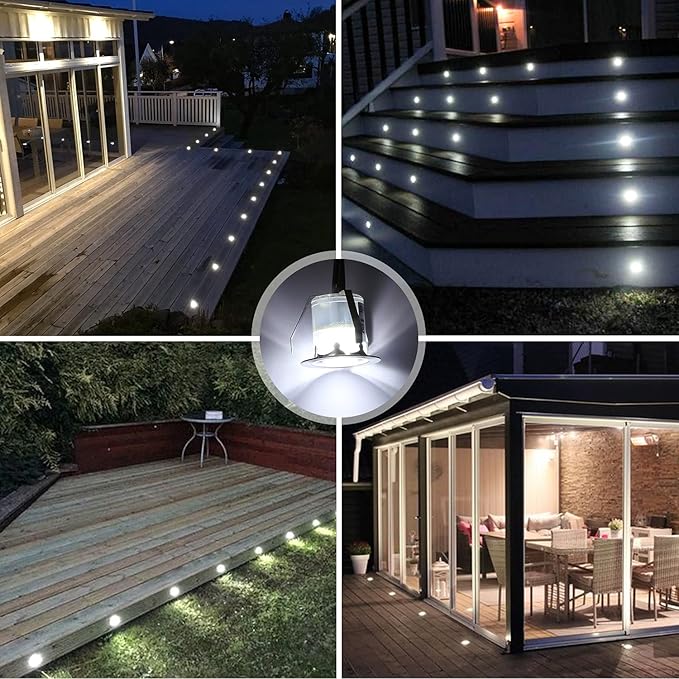 LED Recessed Deck Light Kits with Protecting Shell, LED Outdoor Landscape Lighting IP67 Waterproof,DC 12V Low | Lumora