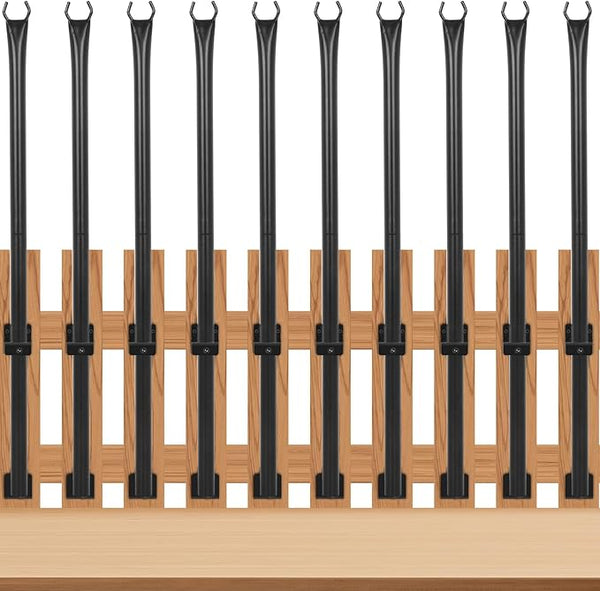GCCSJ 5 FT String Light Poles for Outside 10 Pack Heavy Duty Metal Poles for Deck Easy to Install String Lights | Lumora