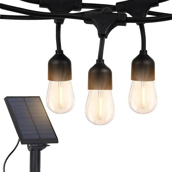 Brightech Ambience Pro 27 Ft Solar Powered Outdoor String Lights - Commercial Grade Waterproof Patio Lights with | Lumora