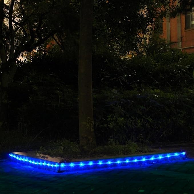 Solar Rope Lights, 23ft 50LED Waterproof Copper Tube Wire String Lights for Garden,Yard, Path, Fence, Stairs, Backyard, Patio Decorative (Blue)