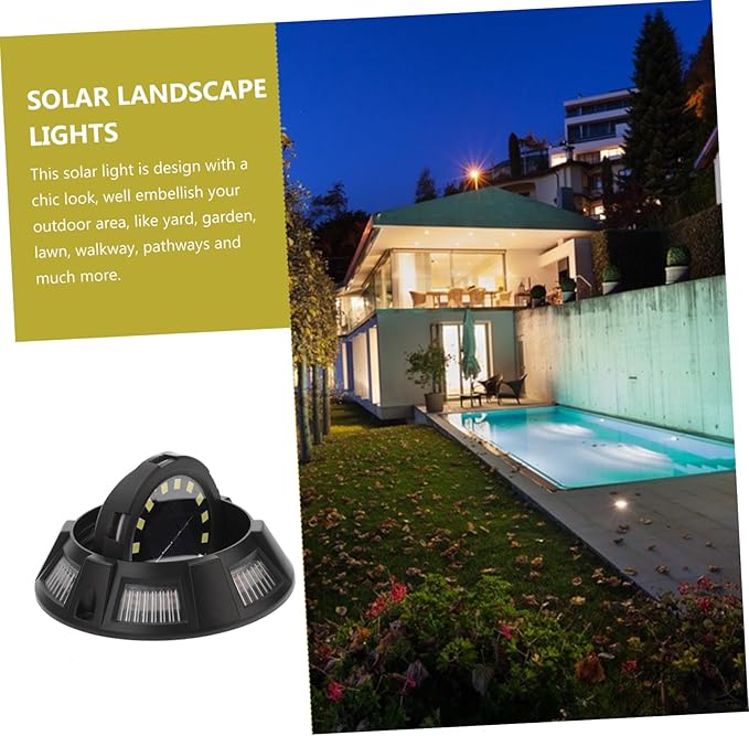 Mipcase 4pcs Solar Ground Lights Outdoor Decorative Pathway Lights Solar Garden for Patio Lawn Walkway