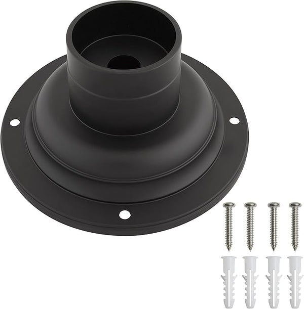 Design House 588897-BLK Standard 3-Inch Fitter Outdoor Pier Base Round Accessory Mount for Deck Porch Patio, Matte | Lumora