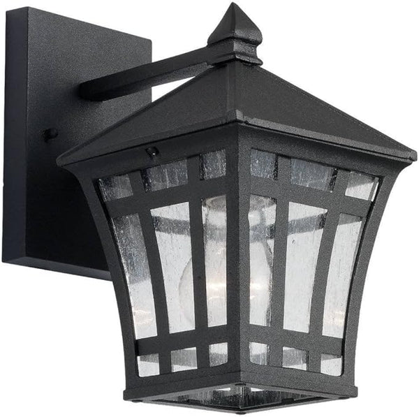 Generation Lighting 88131-12 Herrington One - Light Outdoor Wall Lantern Outside Fixture, Black | Lumora