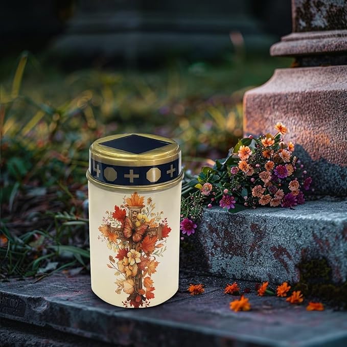 Cemetery Solar Lights for Grave Cross Cemetery Decorations for Grave Waterproof Dusk to Dawn - Outdoor Path Light | Lumora