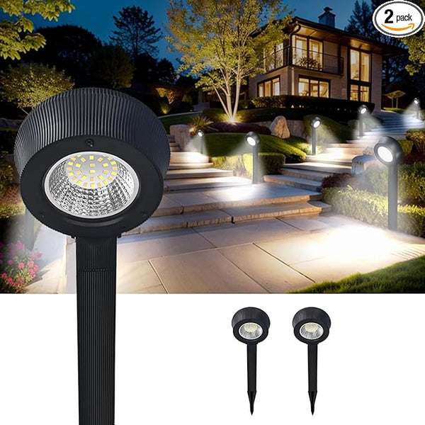 Solar Pathway Lights Outdoor, Brightest 300 lm 32 led Solar Garden Lights, Bright & Warm White LED Options | Lumora