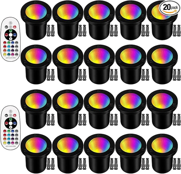 RGB Low Voltage Landscape Lights LED Color Changing Well Lights, Outdoor In Ground Light Waterproof Spotlights | Lumora