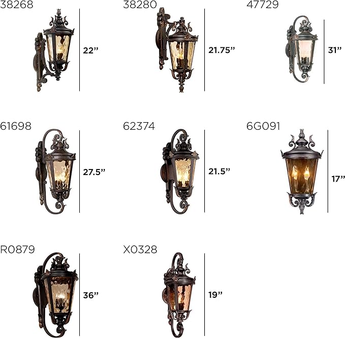 John Timberland Casa Marseille Rustic Industrial Outdoor Wall Light Fixture Warm Bronze Scroll 27 1/2" Hammered | Lumora