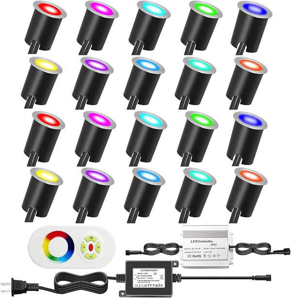 LED Recessed Deck Light Kits with Protecting Shell, LED Outdoor Landscape Lighting IP67 Waterproof, DC 12V Low | Lumora