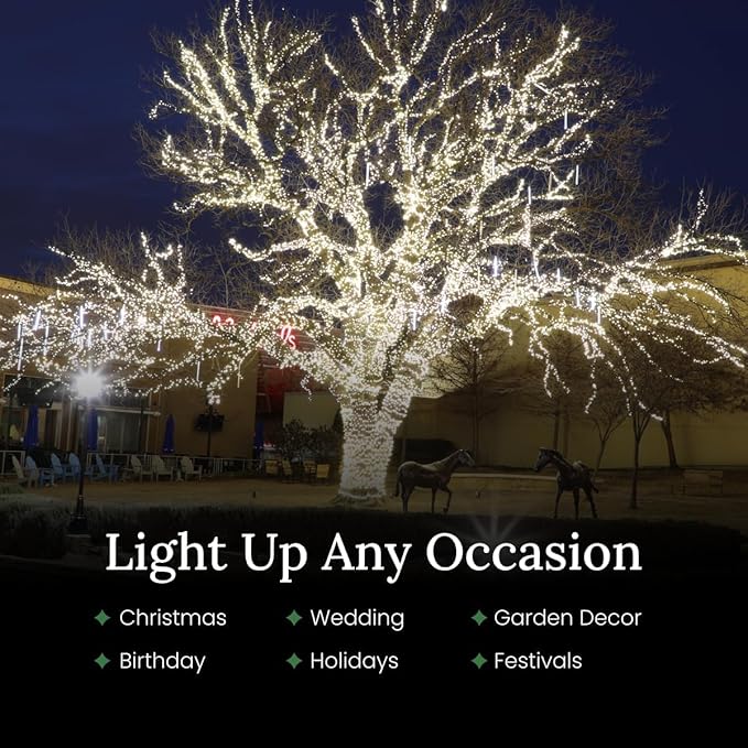 Pro Christmas T5 LED Christmas Lights - 70 Count Classic 5mm String Light Set - Professional Grade Indoor/Outdoor Commercial Holiday Lights for Trees, Bushes, & Décor - Red