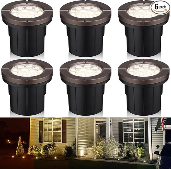 LEONLITE Dia. 4 Inch 5CCT Well Lights Landscape LED In Ground, 5 Color Temperature Selectable, 12-24V AC/DC CRI90 | Lumora