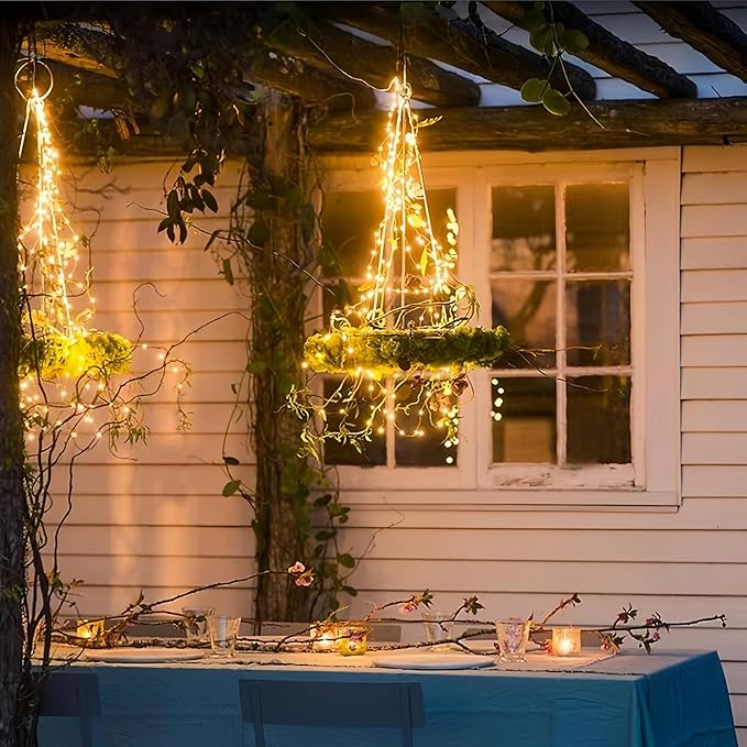 40ft 100LED Solar String Lights Outdoor with 8 Modes & Waterproof - Warm White Solar Fairy Lights for Garden, Patio, Yard, Wedding, Party Decor