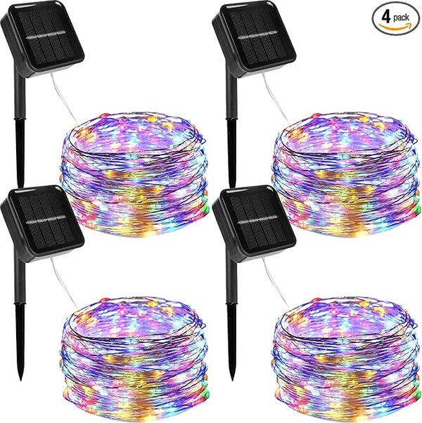 Twinkle Star 4 Pack Outdoor Solar String Lights,Total 160 FT 480 LED Solar Powered Christmas Decorative Fairy | Lumora