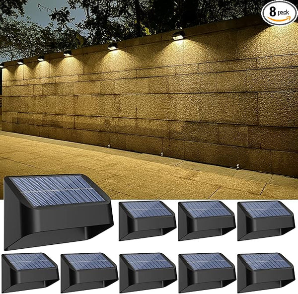 Solar Lights Outdoor, RGB 8 Colors, Dusk to Dawn Deck Light, Solar Deck Lights for Outside IP65 Waterproof | Lumora