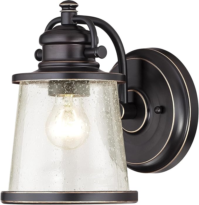 Westinghouse 6204000 Emma Jane One-Light Outdoor Wall Lantern, 1-Pack, Amber Bronze